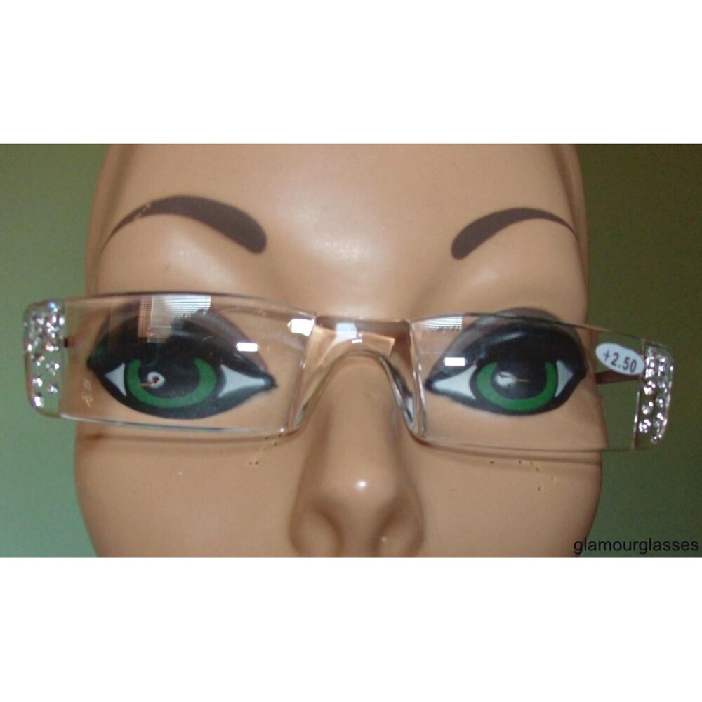 READING GLASSES 2.00 STRENGTH TASTEFULLY ELEGANT SPARKLING FAUX RHINESTONE